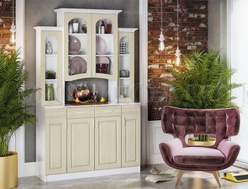 Буфет Констанция 4-х створчатый Фисташковый (Миф) в Асбесте - asbest.mebel-e96.ru