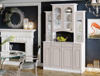 Буфет Констанция 4-х створчатый Мускат (Миф) в Асбесте - asbest.mebel-e96.ru