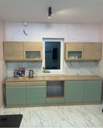Кухонный гарнитур 3000 мм Кремона фисташка (Росток) в Асбесте - asbest.mebel-e96.ru