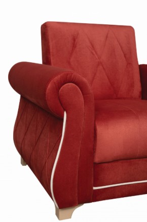 Кресло для отдыха Порто (микровелюр Гавайи бордо / микровельвет крем) в Асбесте - asbest.mebel-e96.ru