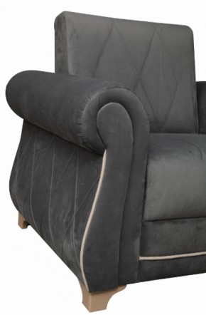 Кресло для отдыха Порто(велюр графит / микровельвет крем) в Асбесте - asbest.mebel-e96.ru