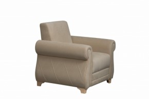 Кресло для отдыха Порто (велюр текстура латте / микровельвет крем) в Асбесте - asbest.mebel-e96.ru