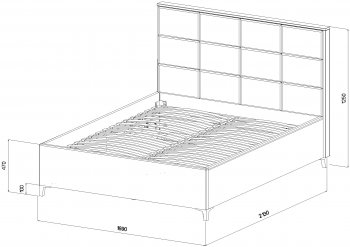 Кровать с подъемным механизмом Мега синий (Лин) в Асбесте - asbest.mebel-e96.ru