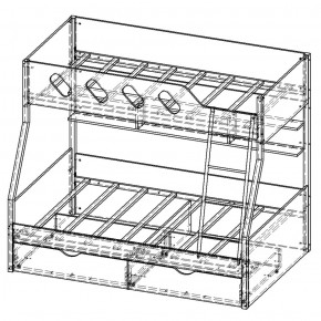 Кровать 2-х ярусная Дельта 20.02 в Асбесте - asbest.mebel-e96.ru