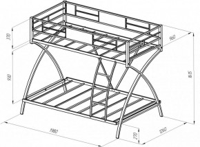 Кровать 2-х ярусная Виньола (900/1200*1900) в Асбесте - asbest.mebel-e96.ru