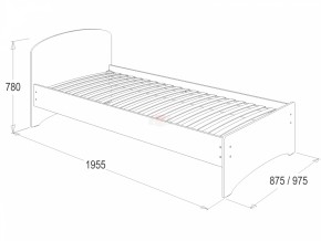 Кровать-2 одинарная (800*1900) в Асбесте - asbest.mebel-e96.ru