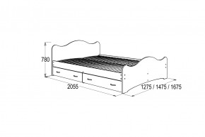 Кровать-7 двойная с 2-мя ящиками (1400*2000) в Асбесте - asbest.mebel-e96.ru