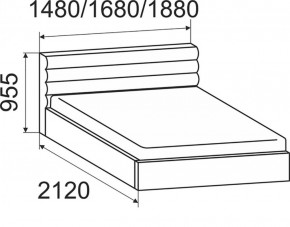 Кровать Альба с подъемным механизмом 1400*2000 в Асбесте - asbest.mebel-e96.ru