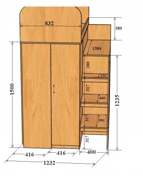 Кровать-чердак Аракс в Асбесте - asbest.mebel-e96.ru