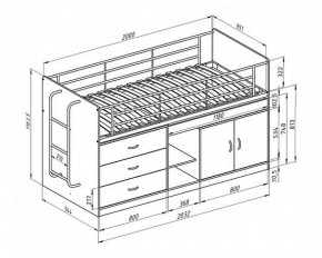 Кровать-чердак Дюймовочка-6 Белый в Асбесте - asbest.mebel-e96.ru