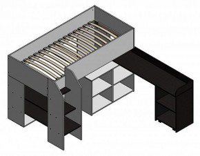 Кровать-чердак Теремок-2 Дуб молочный в Асбесте - asbest.mebel-e96.ru