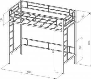 Кровать-чердак Севилья-1.1 в Асбесте - asbest.mebel-e96.ru