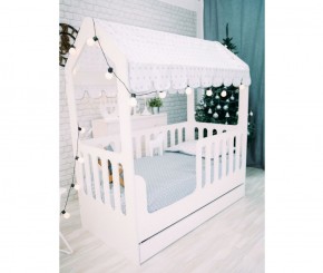 Кровать-домик детская с ящиком 800*1600 (Белый) в Асбесте - asbest.mebel-e96.ru