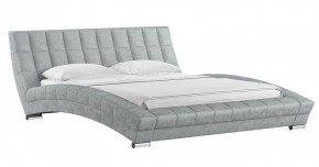 Кровать двойная Оливия 1600 (светло-серый) (НиК) в Асбесте - asbest.mebel-e96.ru