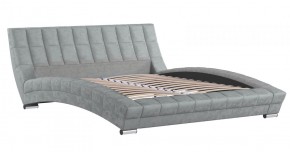 Кровать двойная Оливия 1600 (светло-серый) (НиК) в Асбесте - asbest.mebel-e96.ru