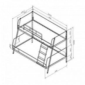 Кровать двухъярусная Дельта Лофт-20.02.04 Белый в Асбесте - asbest.mebel-e96.ru