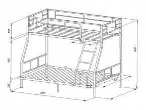 Кровать двухъярусная Гранада-1 140 Черный в Асбесте - asbest.mebel-e96.ru