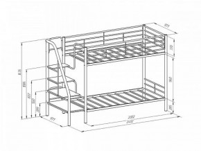 Кровать двухъярусная Толедо Черный/Венге в Асбесте - asbest.mebel-e96.ru