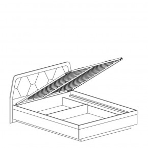 Кровать двуспальная 1600 с ПМ Дели 77 (Яна) в Асбесте - asbest.mebel-e96.ru