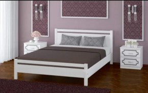 Кровать из массива Вероника-1 Белый античный (1600х2000) (БМ) в Асбесте - asbest.mebel-e96.ru