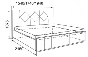 Кровать Лина с подъемным механизмом 1400*2000 в Асбесте - asbest.mebel-e96.ru