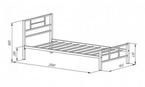 Кровать металлическая Кадис Коричневый в Асбесте - asbest.mebel-e96.ru