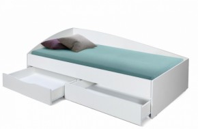 Кровать одинарная Фея - 3 асимметричная 2000х900 (белая) (Олм) в Асбесте - asbest.mebel-e96.ru