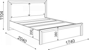 Кровать с настилом и мягкой частью Глэдис (модуль 31) 1600 в Асбесте - asbest.mebel-e96.ru