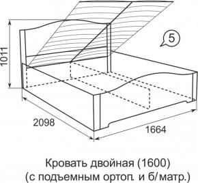 Кровать с подъемным механизмом Виктория  1600*2000 в Асбесте - asbest.mebel-e96.ru