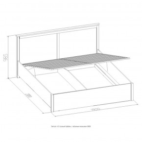 Кровать Шерлок с ПМ 1400 дуб сонома 1400*2000 в Асбесте - asbest.mebel-e96.ru