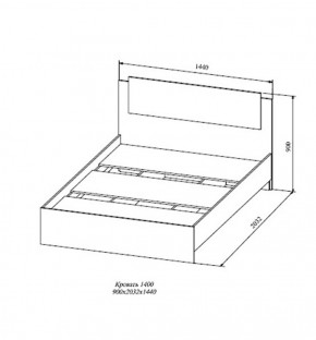 Кровать Софи СКР1400.1 (ДСВ) в Асбесте - asbest.mebel-e96.ru