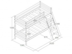 Кровать Сонечка 2-х ярусная (модульная) в Асбесте - asbest.mebel-e96.ru