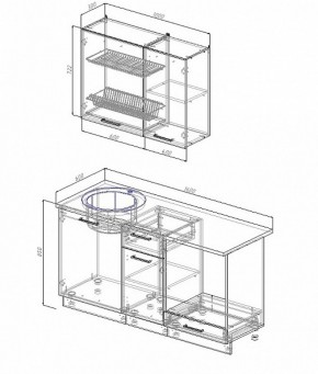 Кухонный гарнитур Жемчуг 1600 в Асбесте - asbest.mebel-e96.ru