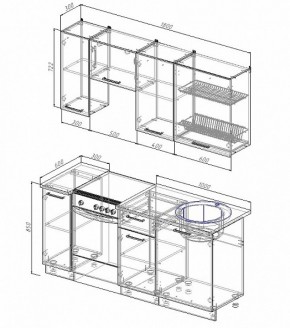 Кухонный гарнитур Жемчуг 1800 в Асбесте - asbest.mebel-e96.ru