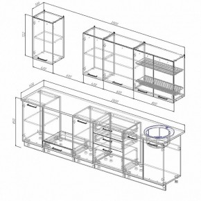 Кухонный гарнитур Жемчуг 2800 в Асбесте - asbest.mebel-e96.ru