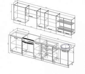 Кухонный гарнитур Жемчуг 3000 в Асбесте - asbest.mebel-e96.ru