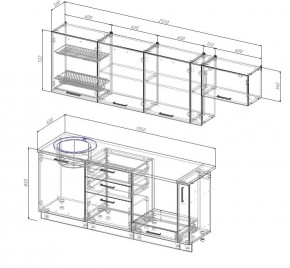 Кухонный гарнитур Лада 2550 в Асбесте - asbest.mebel-e96.ru