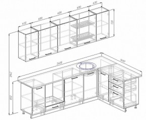 Кухонный гарнитур угловой Бланка 2600х1600 в Асбесте - asbest.mebel-e96.ru