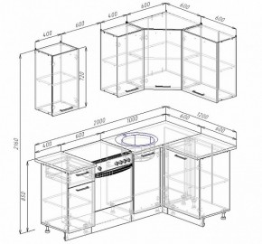 Кухонный гарнитур угловой Графика 2000х1200 в Асбесте - asbest.mebel-e96.ru