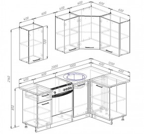 Кухонный гарнитур угловой Вегас 2000*1200 в Асбесте - asbest.mebel-e96.ru