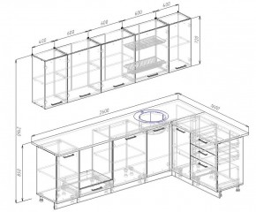 Кухонный гарнитур угловой Вегас 2600*1600 в Асбесте - asbest.mebel-e96.ru