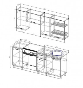 Кухонный гарнитур Вегас 2000 в Асбесте - asbest.mebel-e96.ru