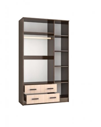 Шкаф Лагуна с антресолью венге/дуб (Текс) в Асбесте - asbest.mebel-e96.ru