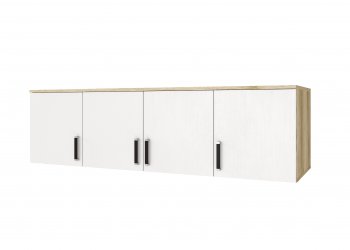 Шкаф 1600 мм Лагуна с антресолью делано/белый (Текс) в Асбесте - asbest.mebel-e96.ru