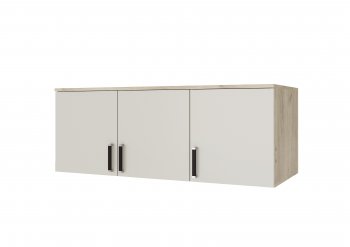 Шкаф Лагуна с антресолью крафт серый/кашемир (Текс) в Асбесте - asbest.mebel-e96.ru