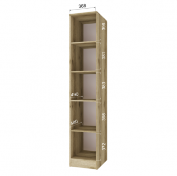 Пенал 400 мм Лагуна с антресолью делано/белый (Текс) в Асбесте - asbest.mebel-e96.ru