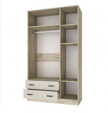 Шкаф Лагуна с антресолью крафт серый/кашемир (Текс) в Асбесте - asbest.mebel-e96.ru