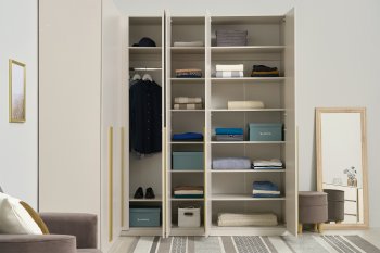 Гардеробная/шкаф 2200*1706 мм Ларго №3 Кашемир (Миф) в Асбесте - asbest.mebel-e96.ru