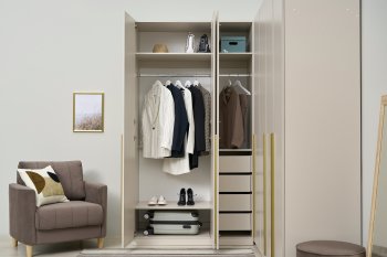 Гардеробная/шкаф 2200*1706 мм Ларго №3 Кашемир (Миф) в Асбесте - asbest.mebel-e96.ru