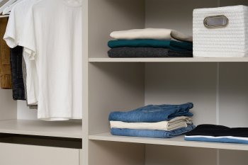 Гардеробная/шкаф 4000 мм Ларго №1 открытая Кашемир (Миф) в Асбесте - asbest.mebel-e96.ru